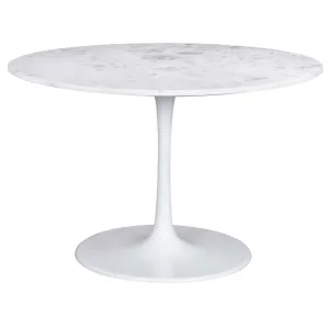 Phoenix 47" Round Dining Table, White