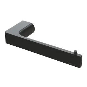 Phoenix Gloss Toilet Roll Holder-Matte Black