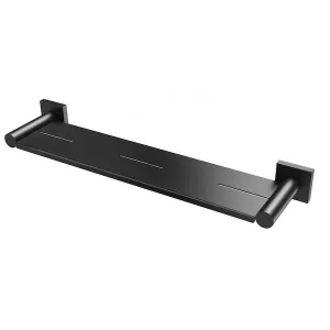 Phoenix Radii Metal Shelf Square Plate - Matte Black 450mm