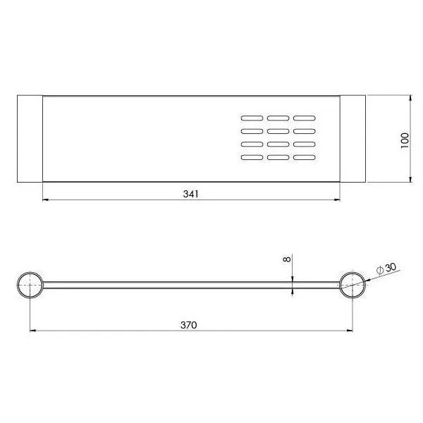 Phoenix Vivid Slimline Metal Shelf Matte Black