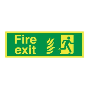 Photoluminescent Fire Exit Hospital Signs - Right