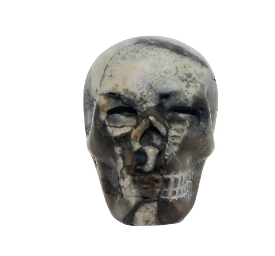 Picture Jasper Crystal Skull Ring