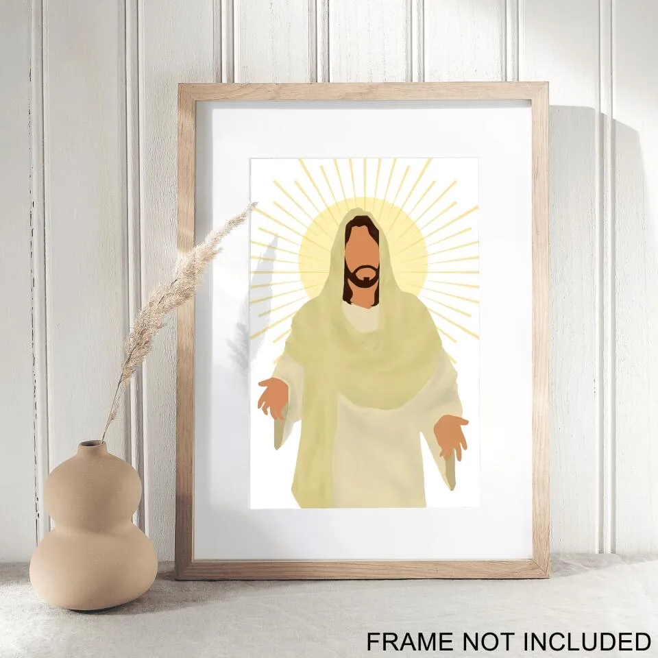 Picture Of Jesus - Christian Wall Art Prints - Bible Verse Wall Art - Best Prints For Home - Gift For Christian - Ciaocustom