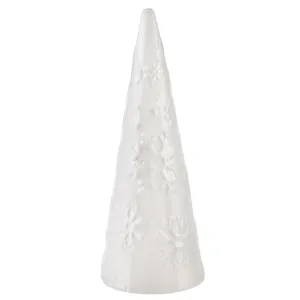 Pier 1 Medium White Sparkling Snowflake Tree