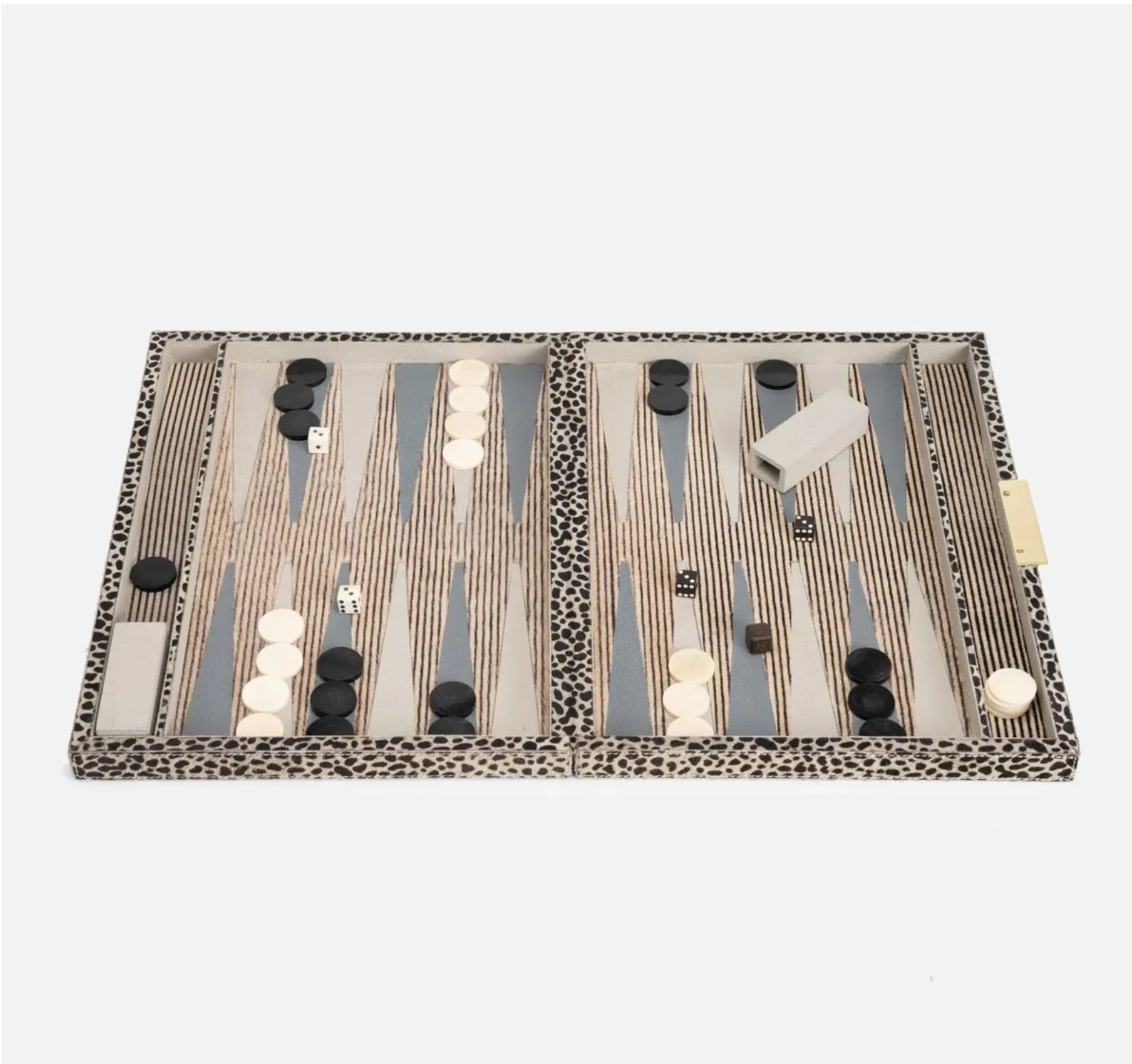 Pigeon and Poodle Bailey Backgammon Set - Cheetah Print