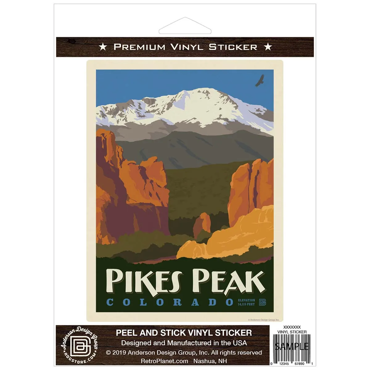 Pikes Peak Colorado Vinyl Sticker