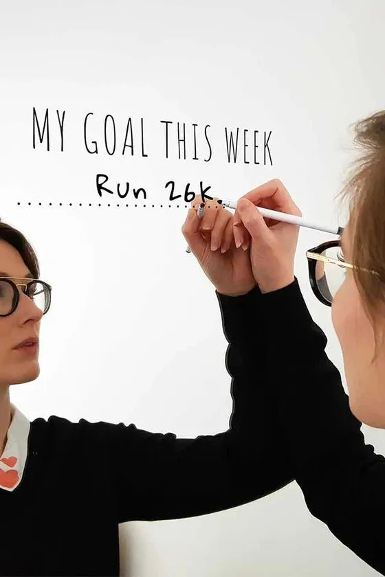 Pikkii 'My Goal This Week' Mirror Sticker   Pen Vinyl Decal Kit