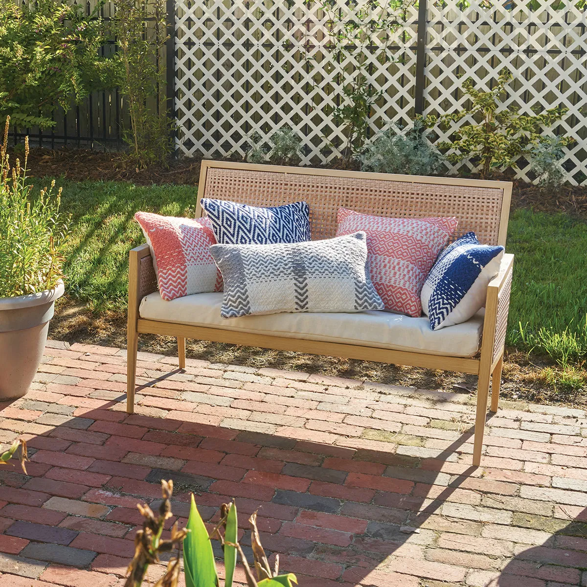 Pim Diamond Stripe Outdoor Pillow