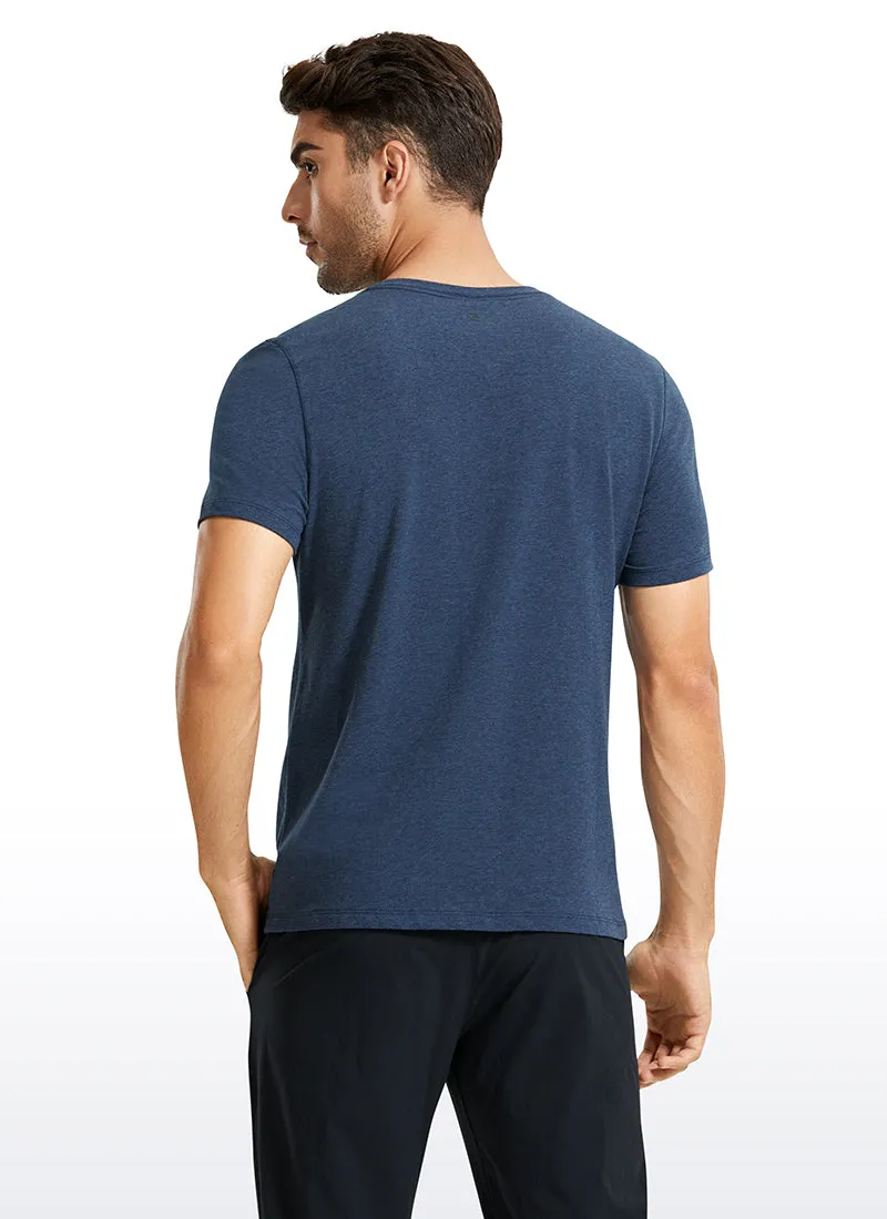 Pima Cotton Henley Short Sleeves