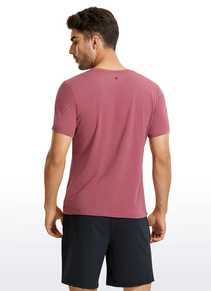 Pima Cotton Henley Short Sleeves