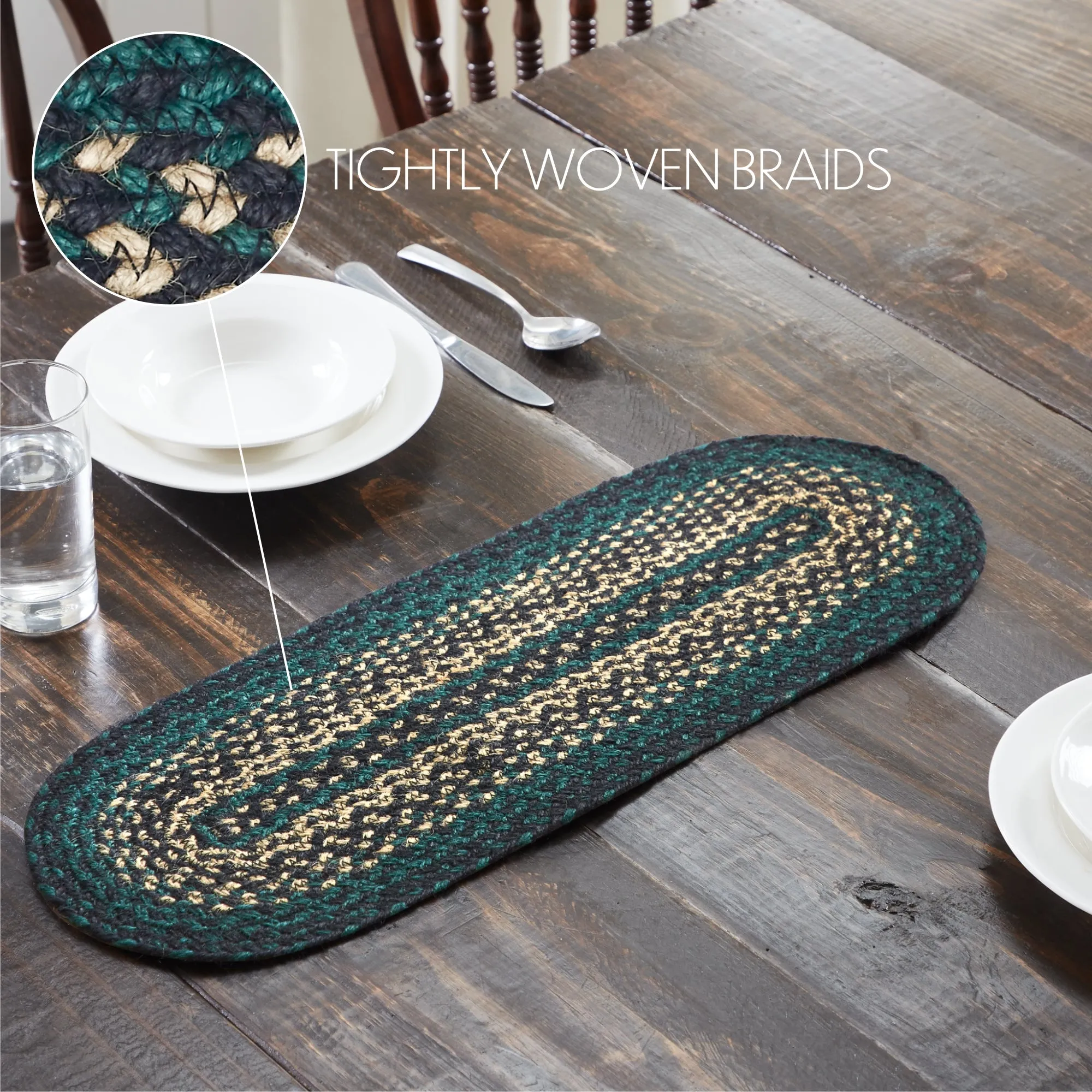 Pine Grove Oval Jute Runner