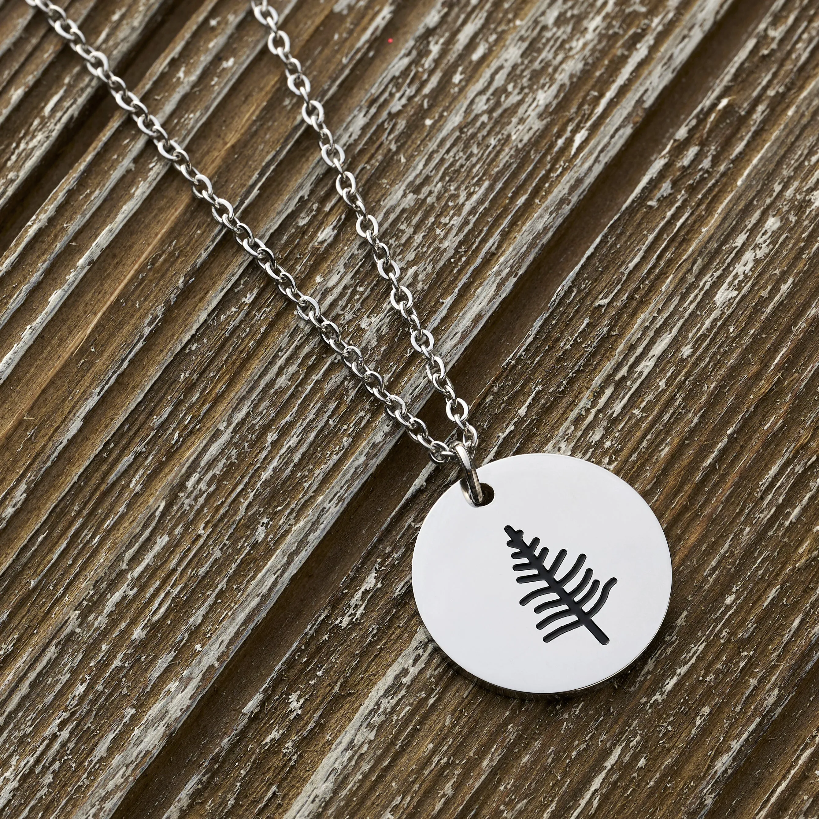 Pine Tree Dime Necklace