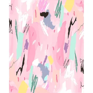 Pink Abstract Printed Backdrop