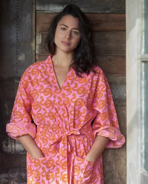 Pink & Orange Snake Kimono