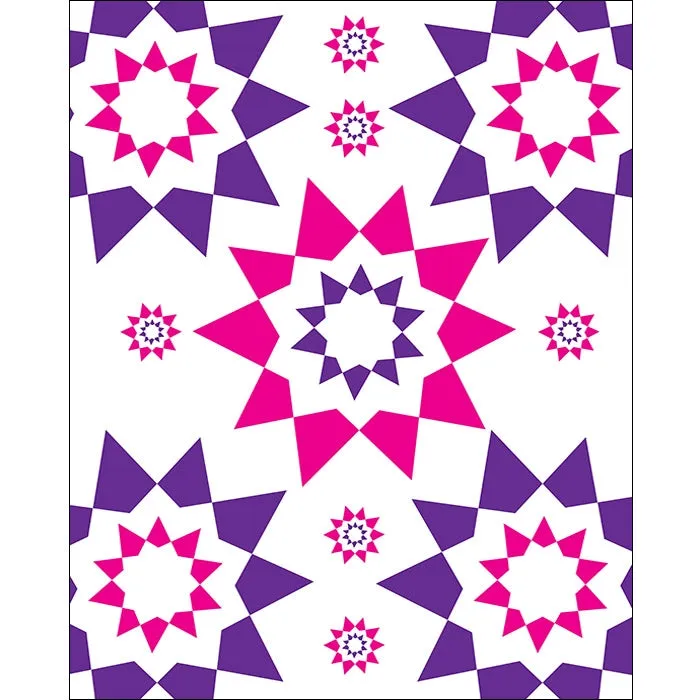 Pink & Purple Sunburst Printed Backdrop