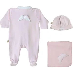 Pink Angel Wings Babygrow Gift Set