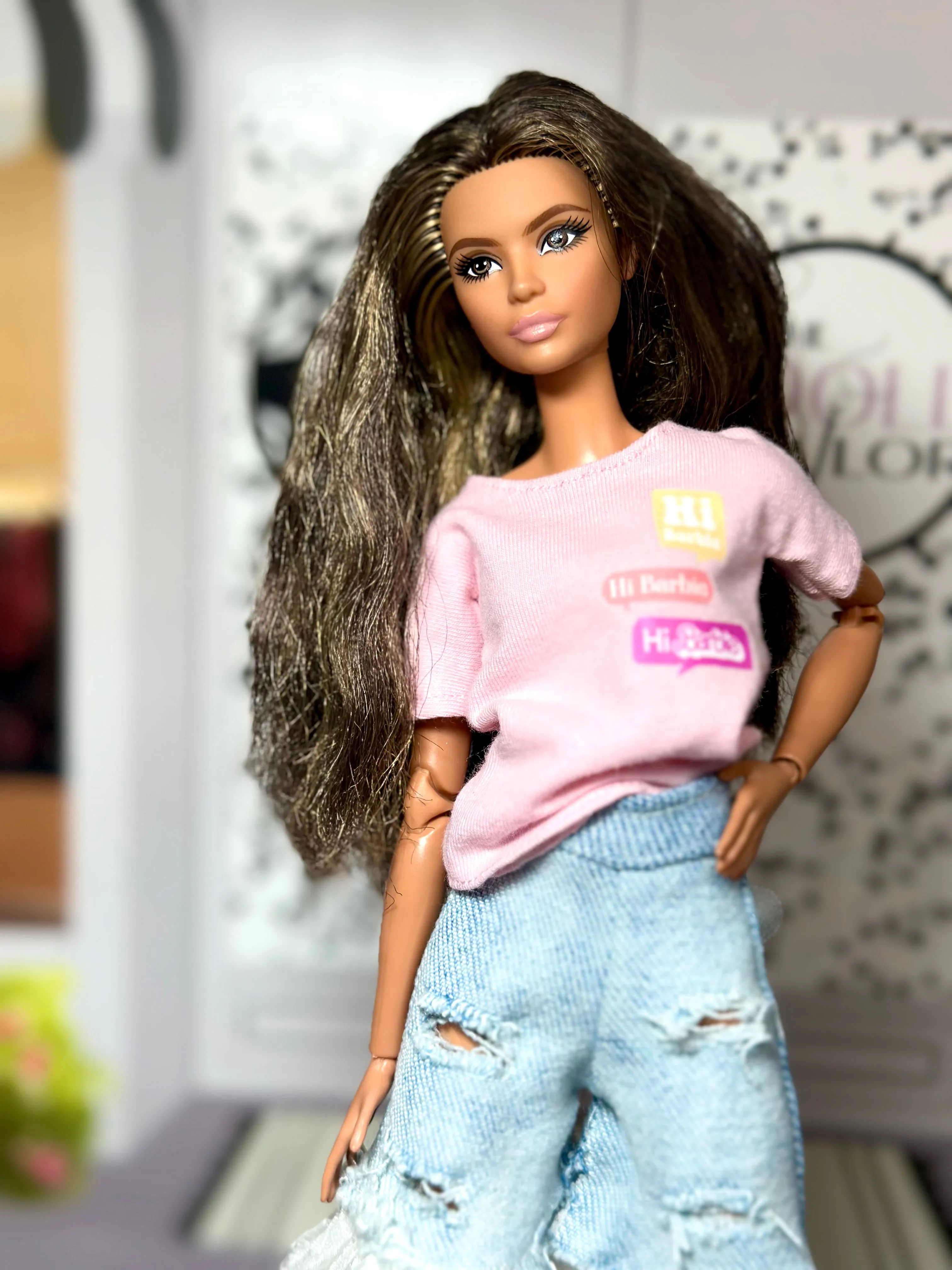 Pink Barbie doll t shirt