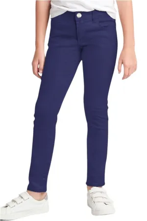 'Pink Batté' Girl's Soft Twill Stretch Skinny Leg Pants