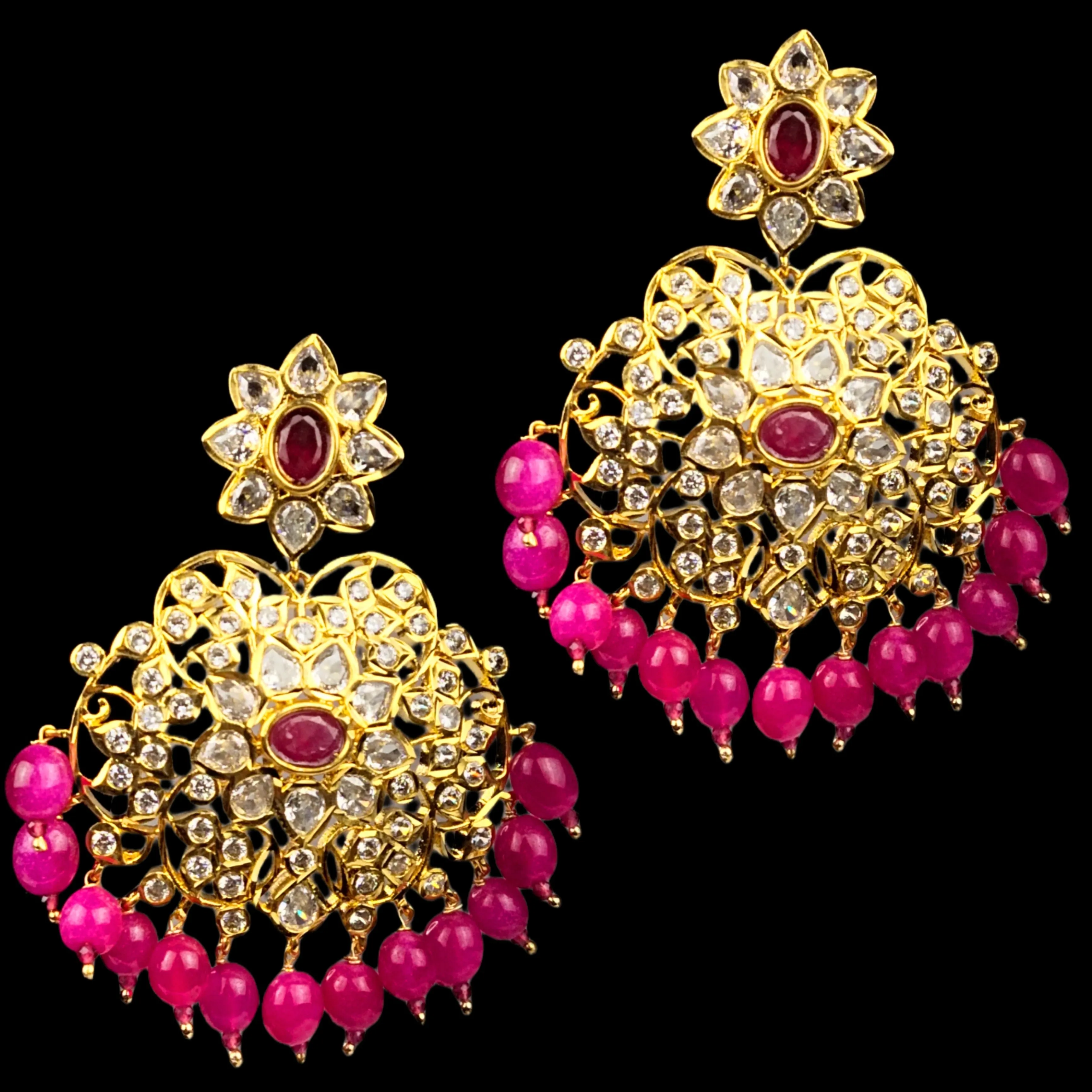 Pink Beads Rani Haram with CZ Stones Pendant
By Asp Fashion Jewellery