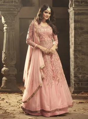 Pink Blush Gown Style Anarkali Suit