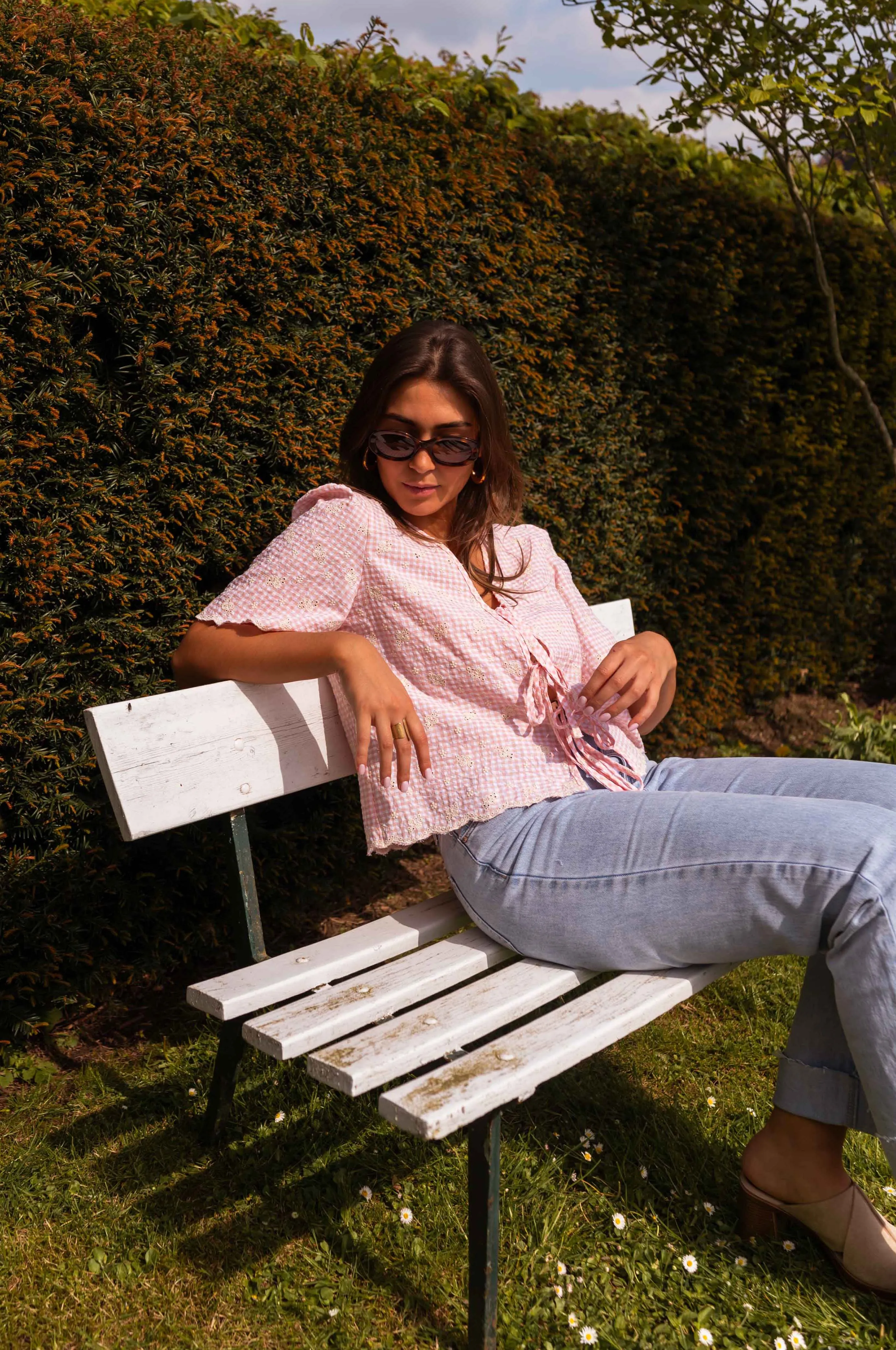 Pink Charlotte Embroidered Blouse