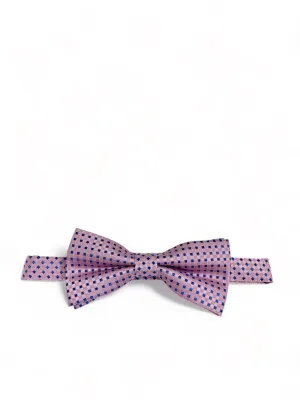 Pink Classic Diamond Patterned Bow Tie