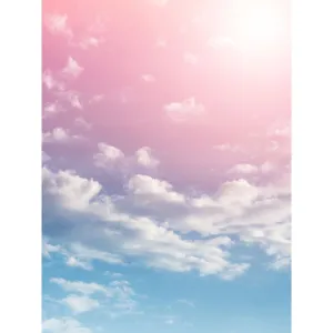 Pink Cotton Clouds Printed Backdrop