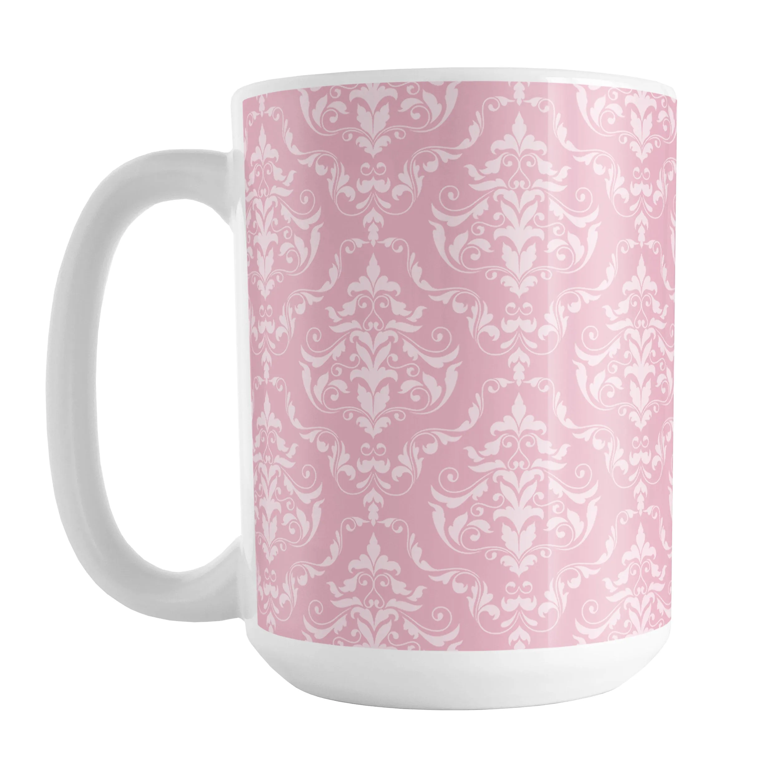 Pink Damask Pattern Mug