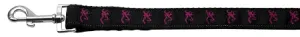 Pink Deer Nylon Dog Leash 3-8 Inch Wide 4ft Long