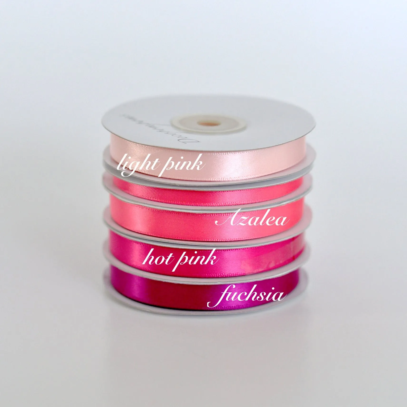 Pink double sided satin ribbon full roll 25m 6 / 12 mm Bright pink Gift Wrap ribbon light pink Ribbon Gift Ribbon Decoration Wrapping