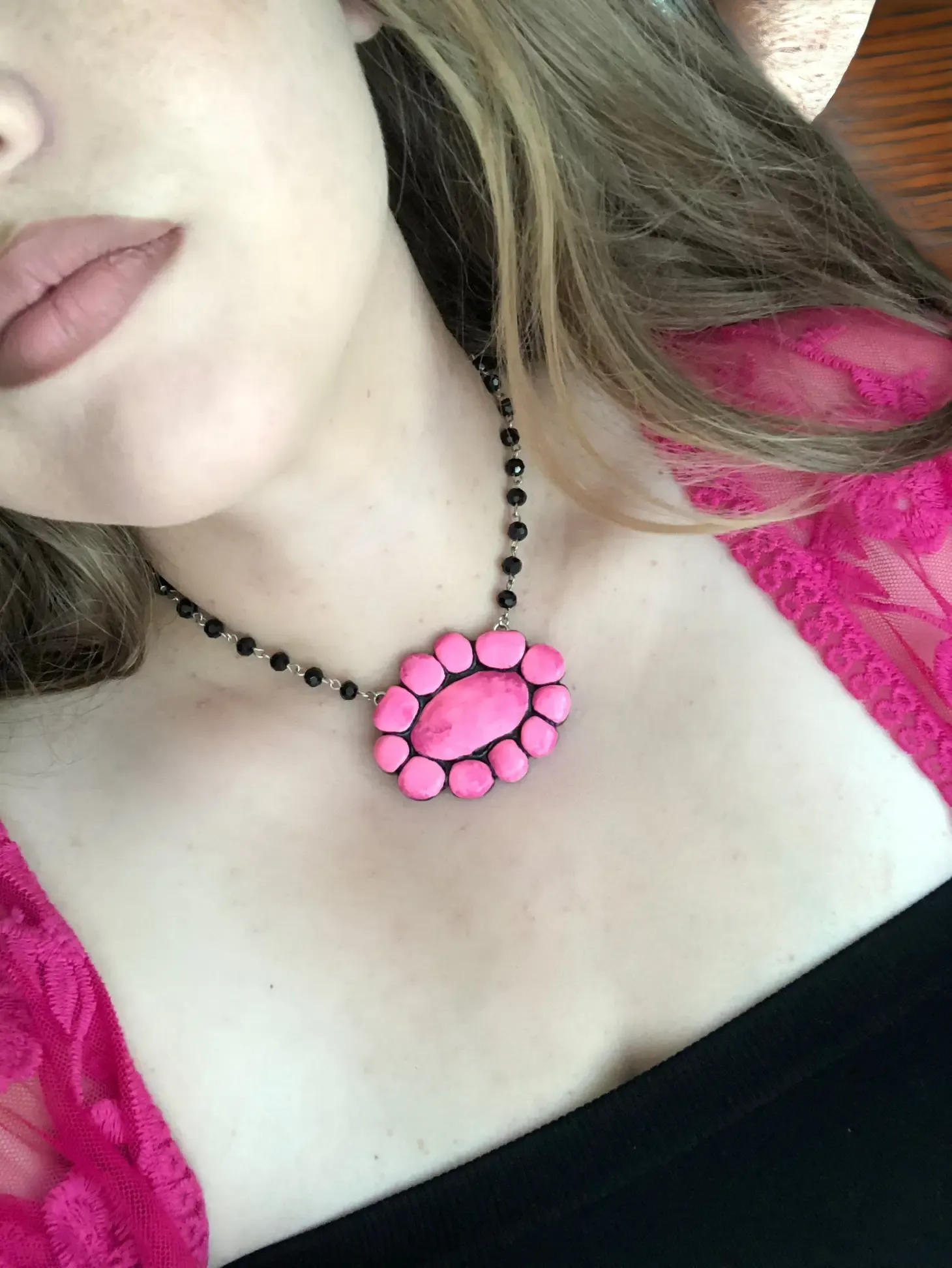 Pink Dreamweaver Choker Necklace