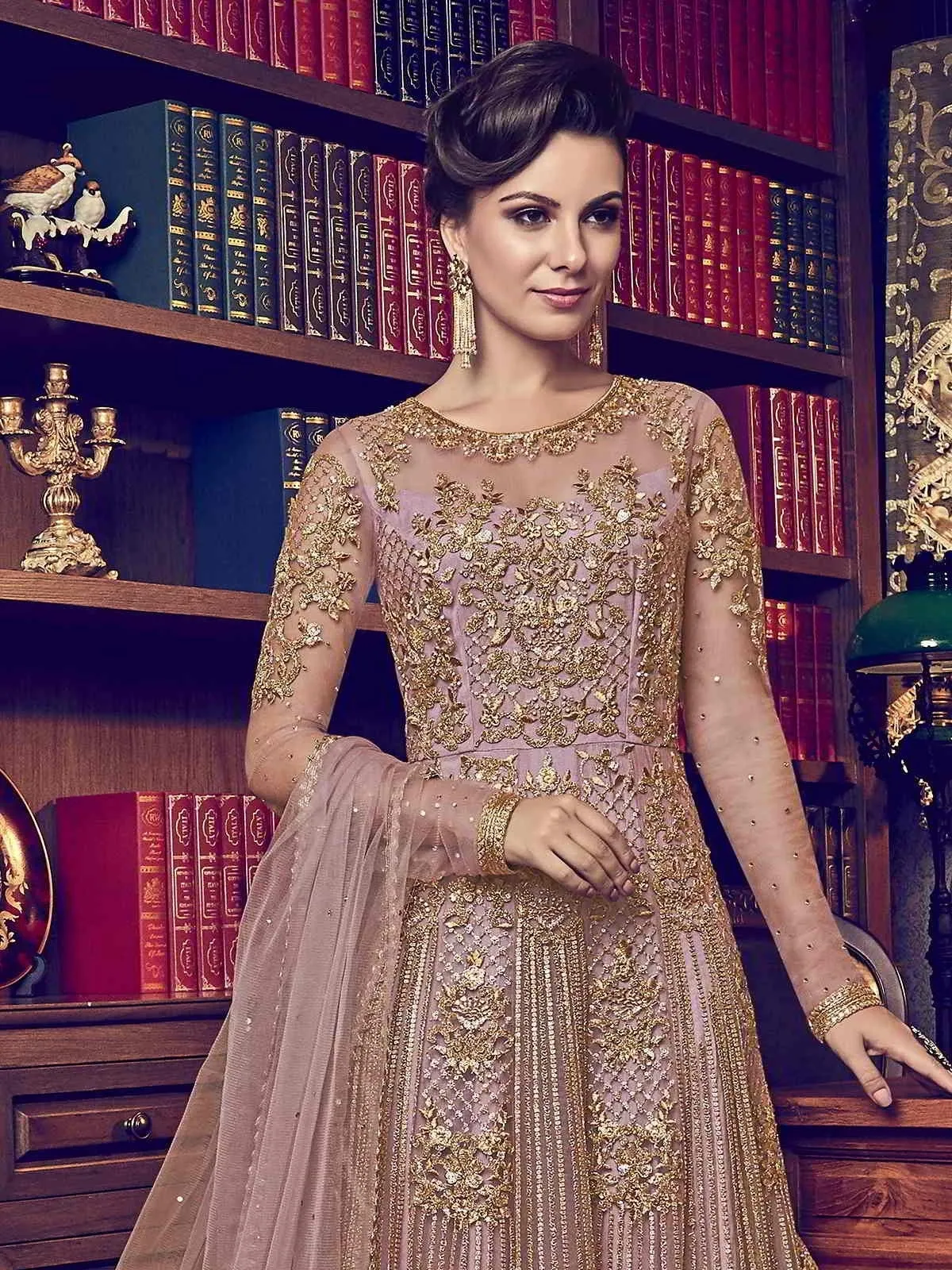 Pink Embroidered Designer Bridal Anarkali Suit