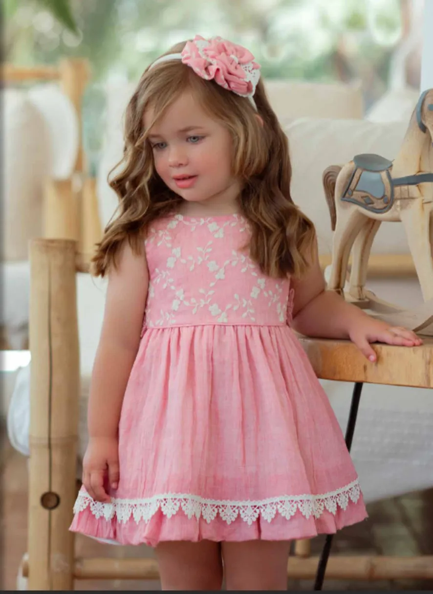 Pink Embroidered Dress