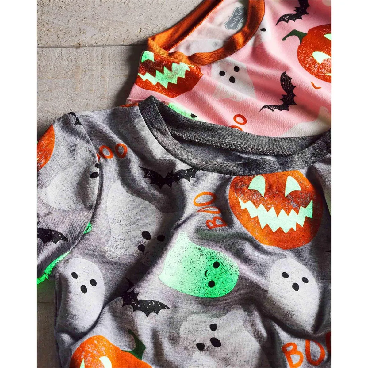 Pink Glow-In-The-Dark Halloween Pajama Set