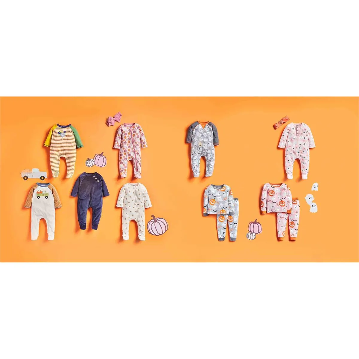 Pink Glow-In-The-Dark Halloween Pajama Set