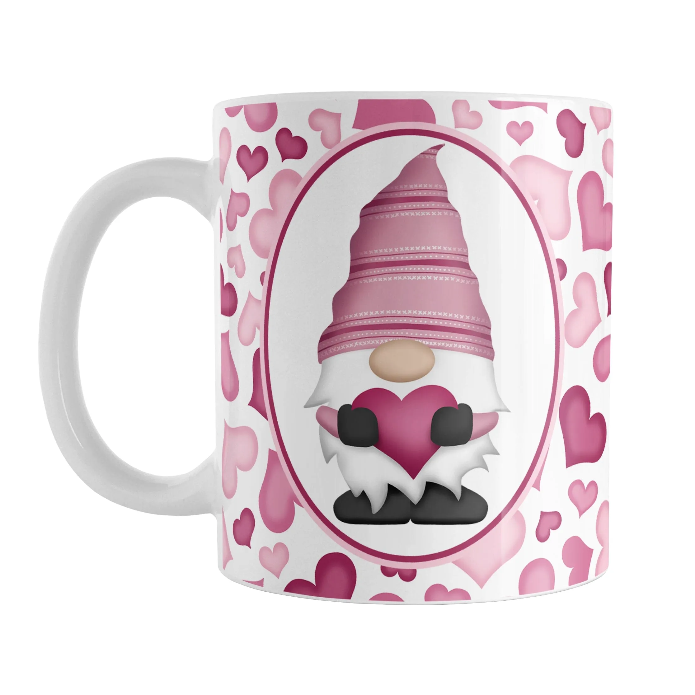 Pink Gnome Hearts Mug