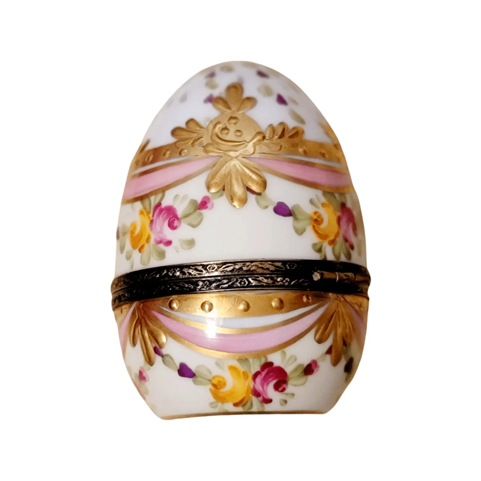 Pink Gold Ribbon Egg 2.5"