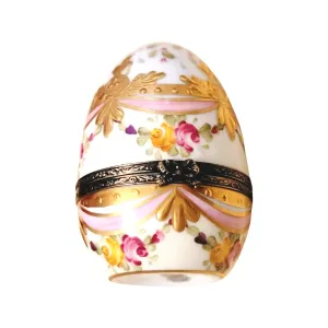 Pink Gold Ribbon Egg 2.5"