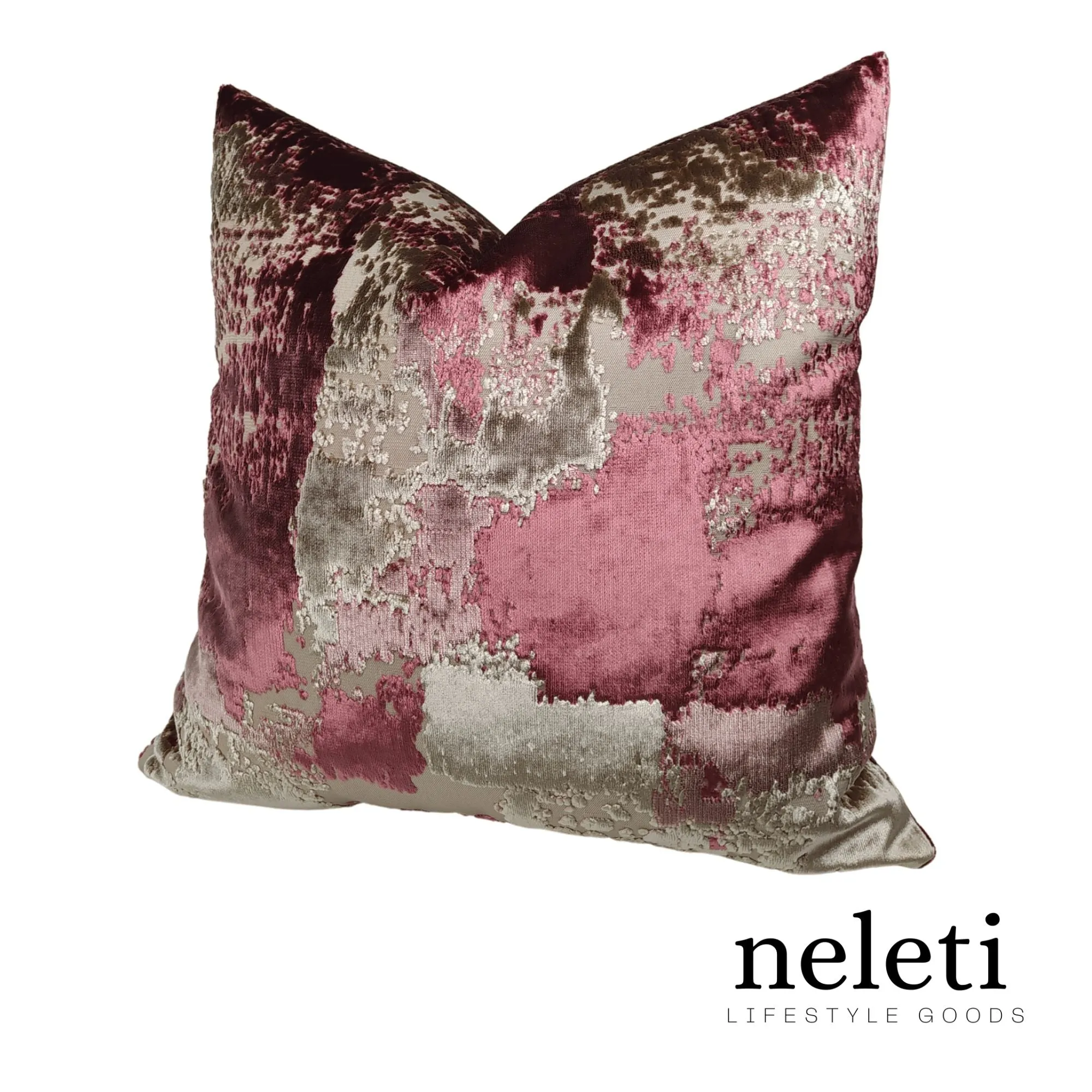 Pink-Gold Velvet Luxury: Custom Accent Pillow Covers