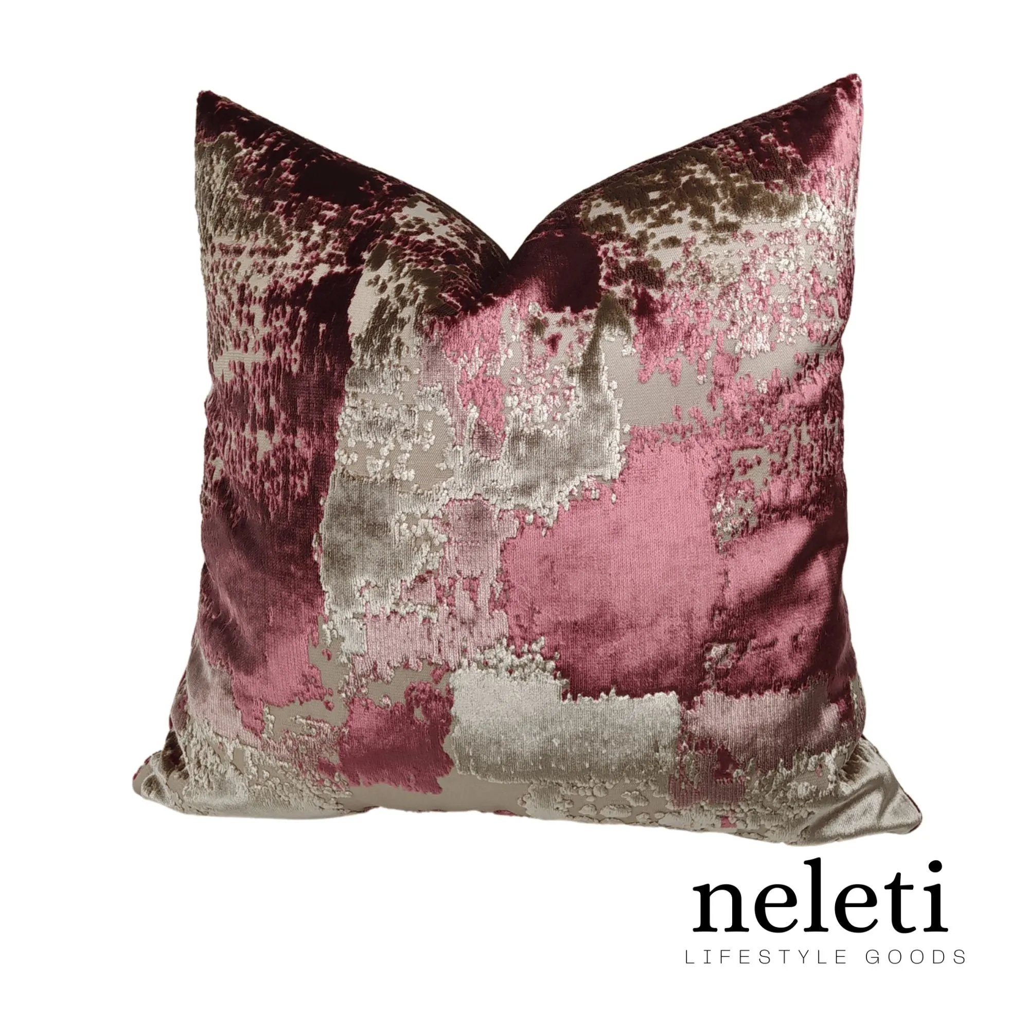 Pink-Gold Velvet Luxury: Custom Accent Pillow Covers