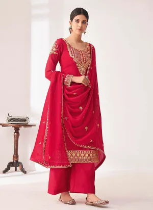 Pink Golden Salwar Kameez