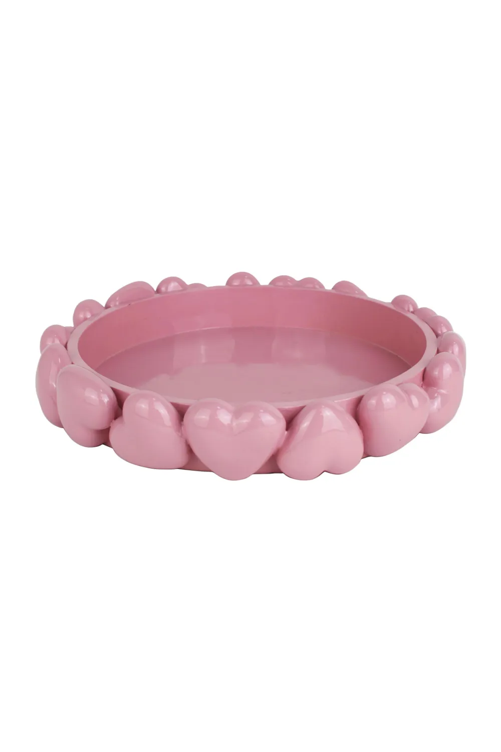 Pink Heart Round Tray | OROA Suzie