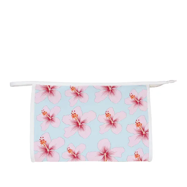 *Pink Hibiscus Neoprene Cosmetic Bag