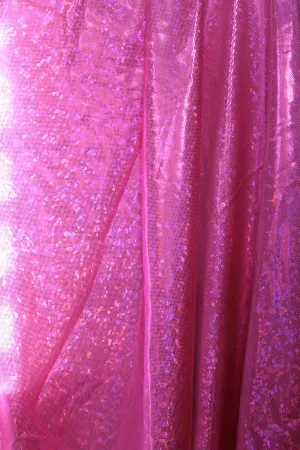 Pink Hologram Spandex Fabric Sample