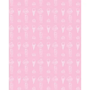 Pink Ice Cream Printed Backdrop