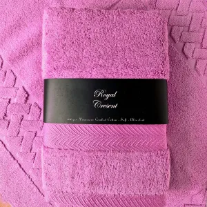 Pink Lavender Luxury Cotton Terry Towels