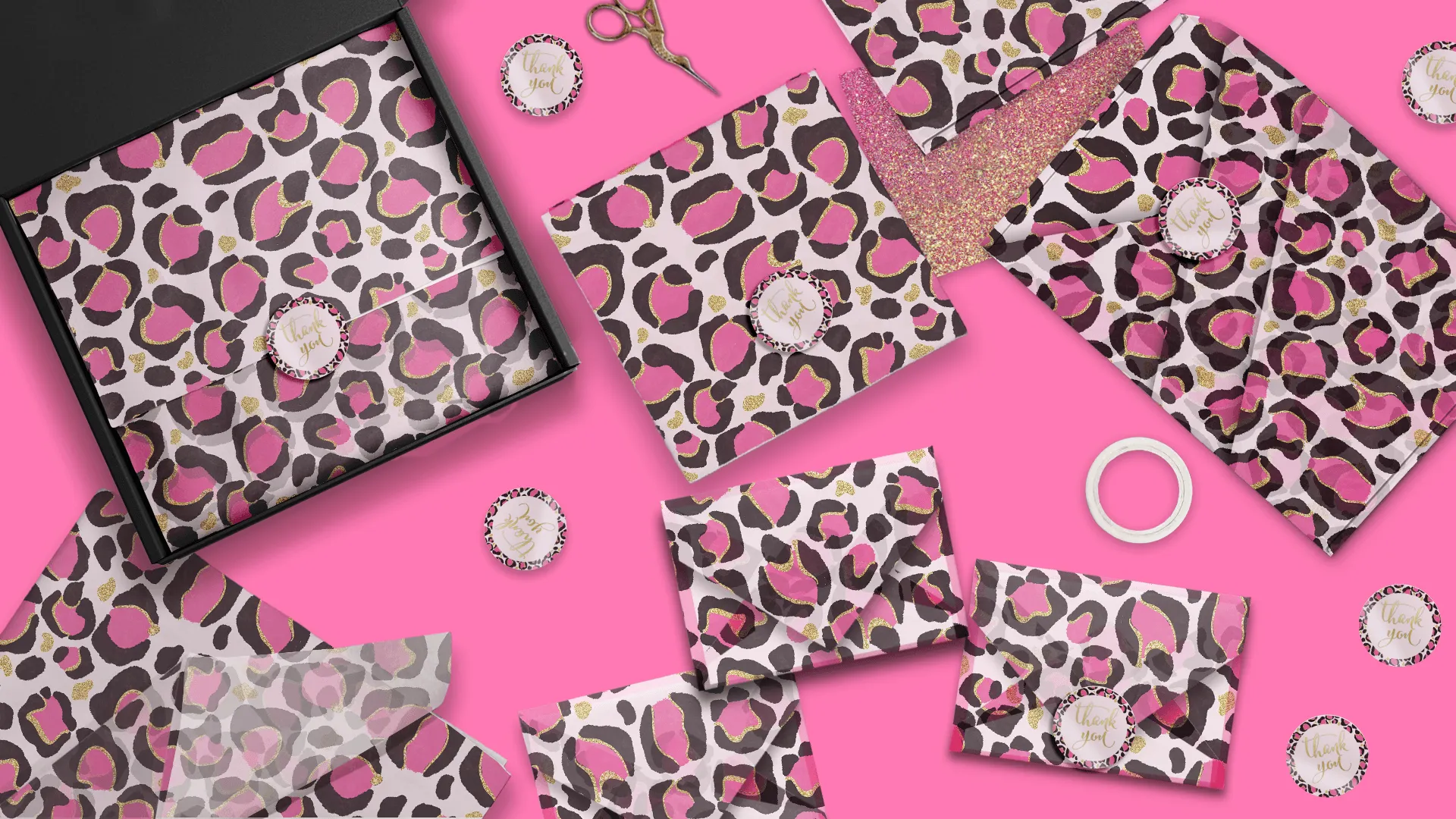 Pink Leopard Tissue Paper