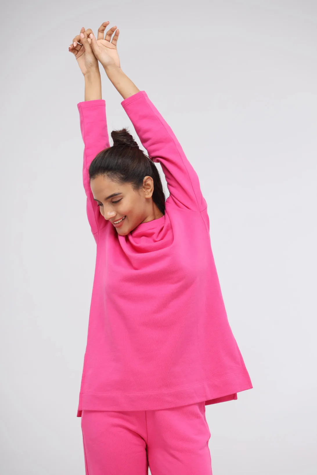 Pink Long Terry Pullover Set