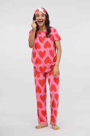 Pink Love Modal Pajama Set