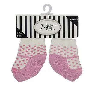 Pink Mary Jane With Polka Dots Socks